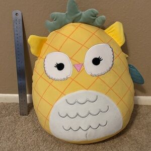 Squishmallows Yellow Pineapple Owl Plush